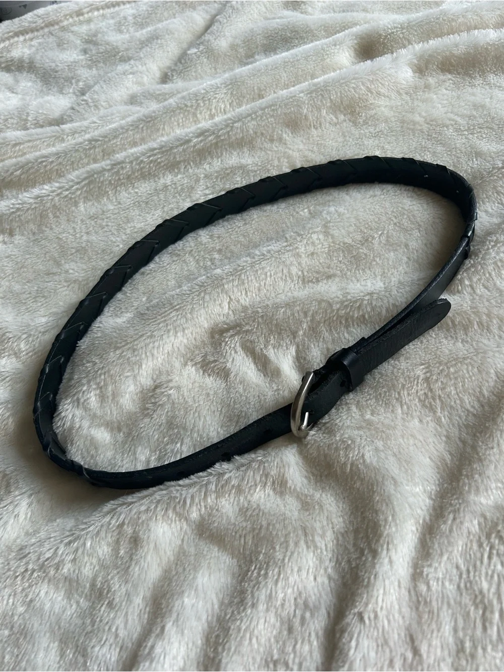 Vintage Paul harris genuine leather whipstitch belt womens 27 S/M
